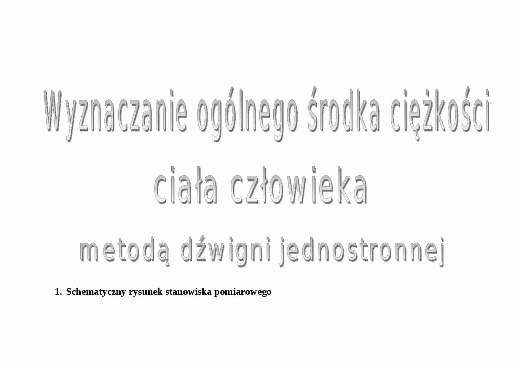 Wyznaczanie środka ciężkości - strona 1