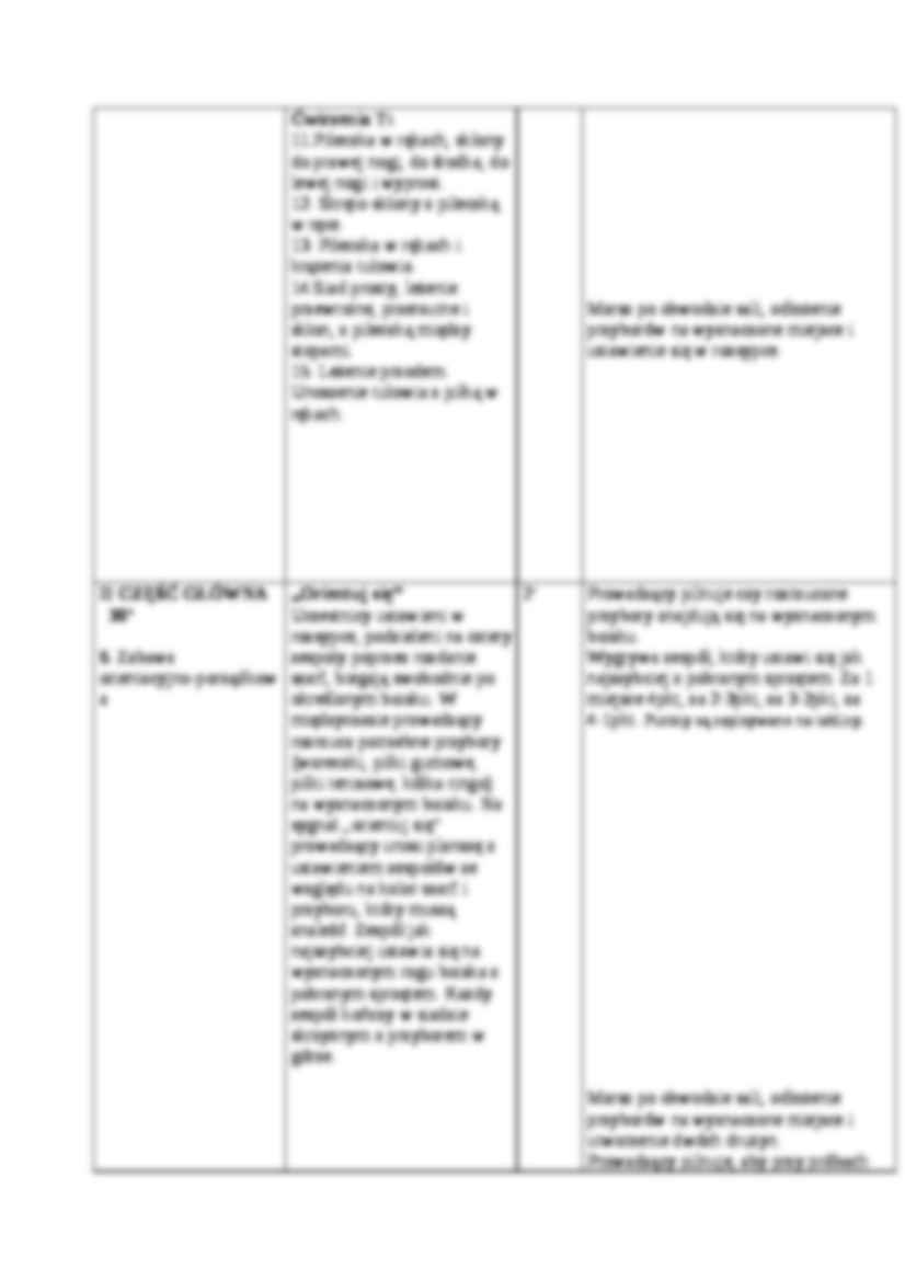 Konspekt lekcji zabaw i gier ruchowych - Zabawa rzutna - strona 3