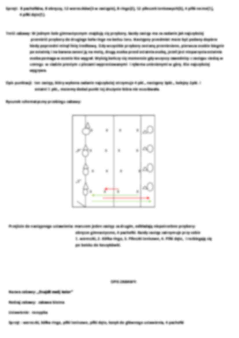 Gry i zabawy ruchowe - konspekt - Składnica drewna - Tworzenie kół i szeregów - strona 3