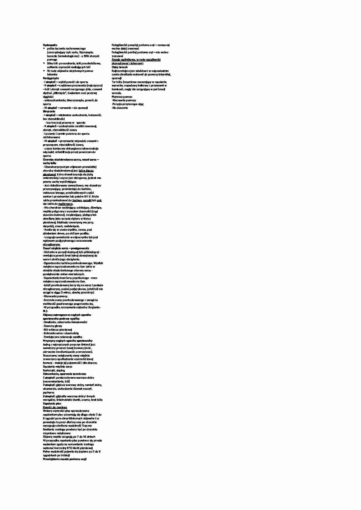 Dyskopatie i naciągnięcia - strona 1