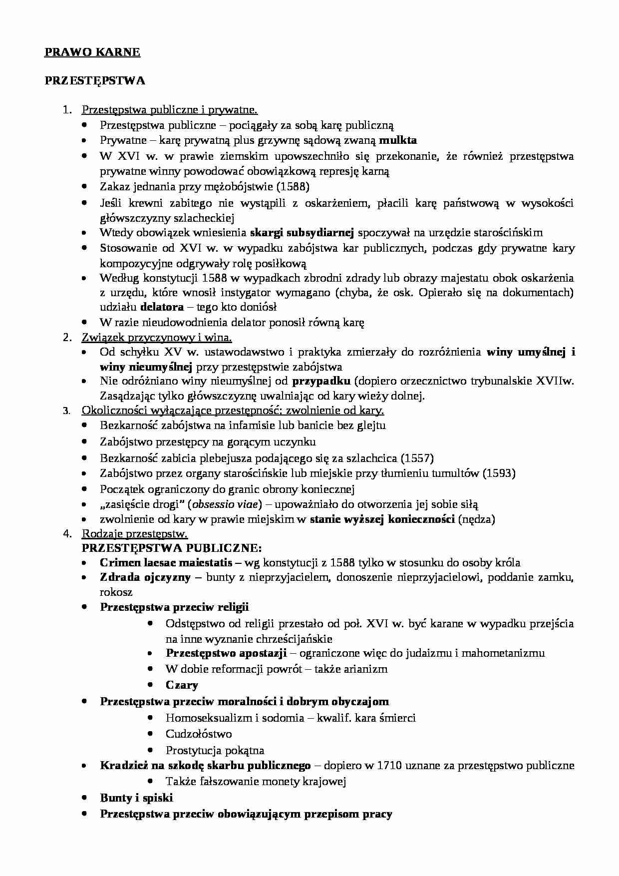 Historia polskiego prawa karnego XV-XVIII w. - strona 1