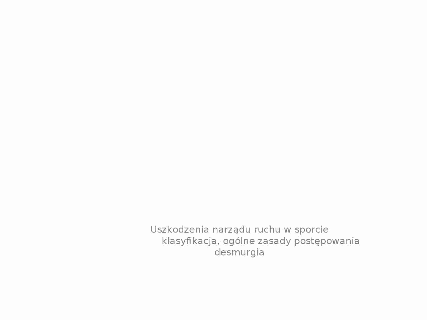 Uszkodzenia narządu ruchu w sporcie - strona 1