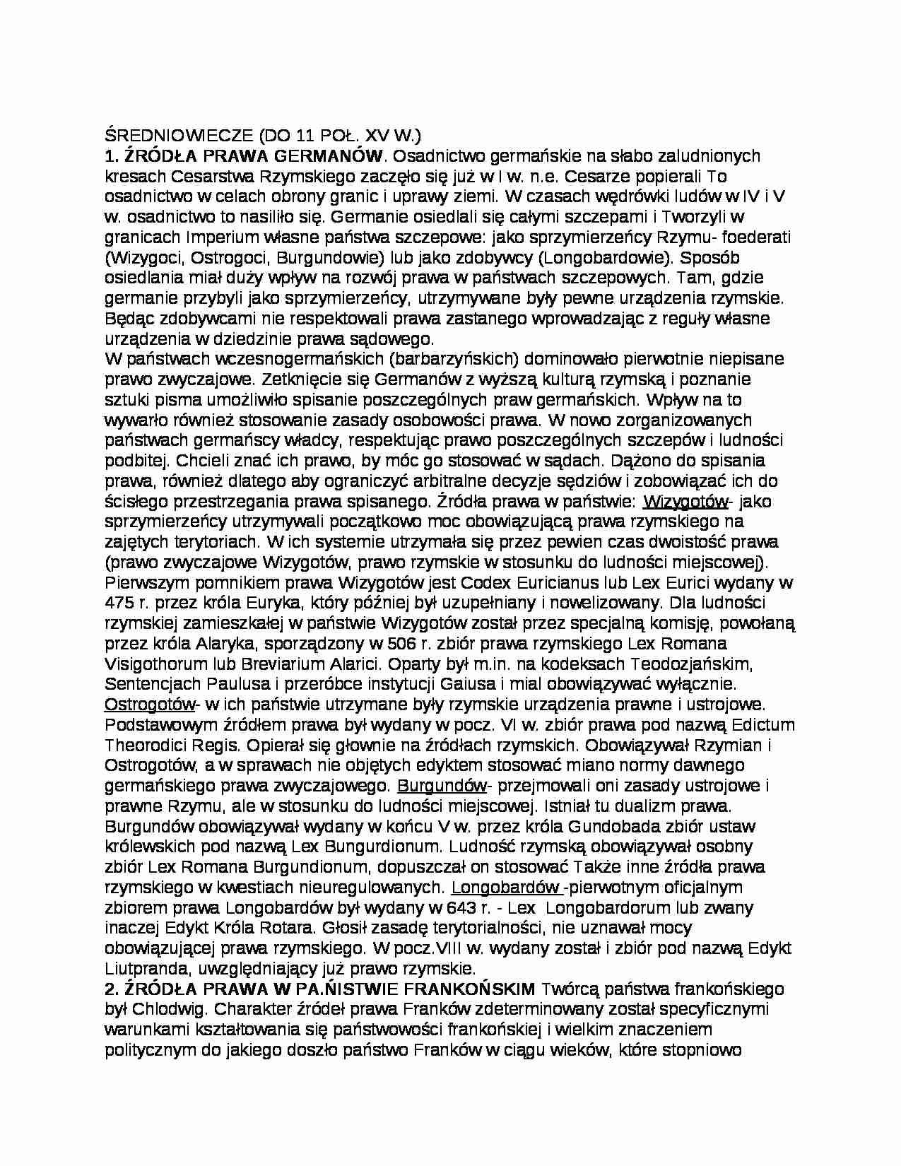 Historia prawa polskiego od średniowiecza po czasy PRL-u - strona 1