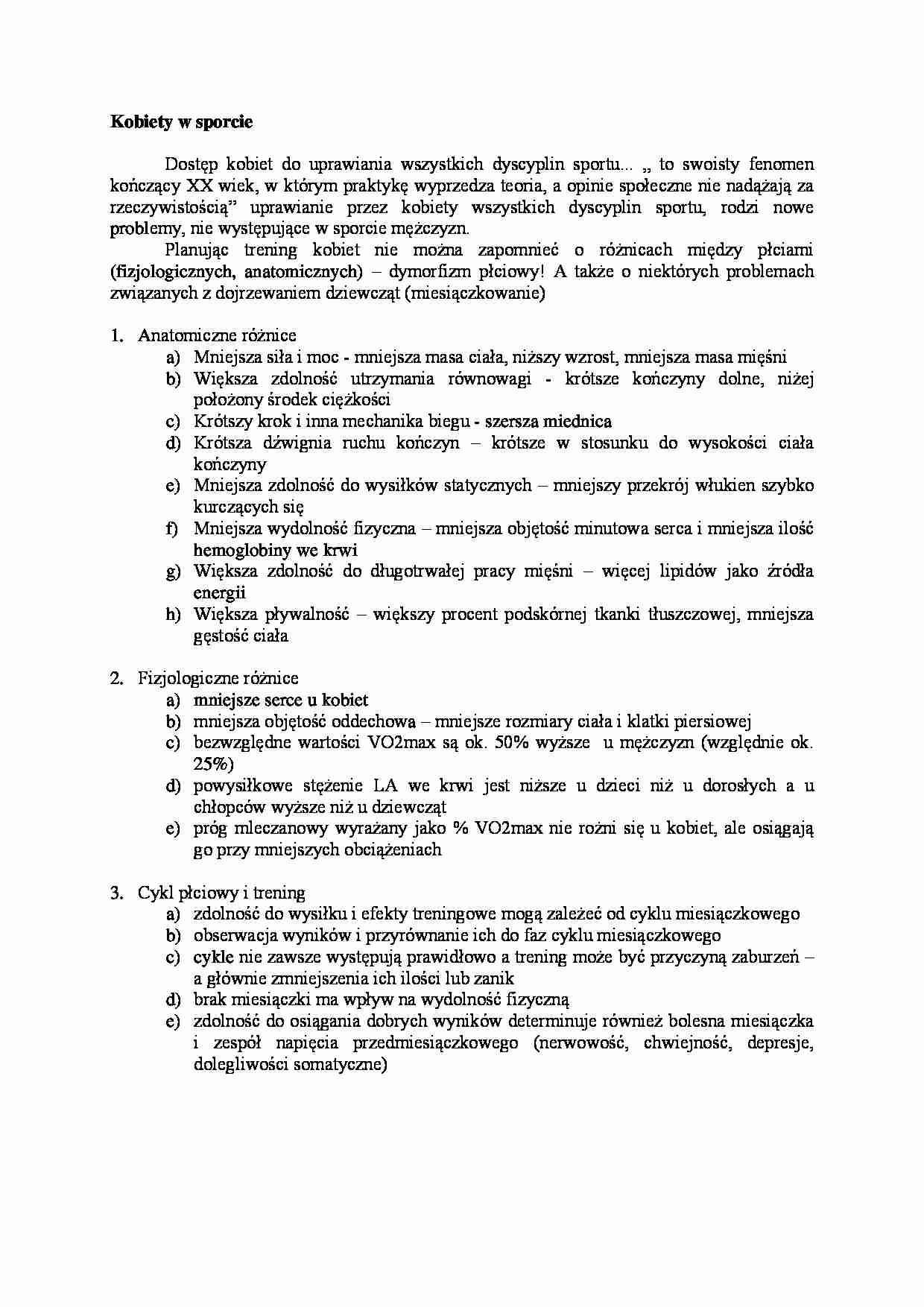 Kobiety w sporcie - strona 1