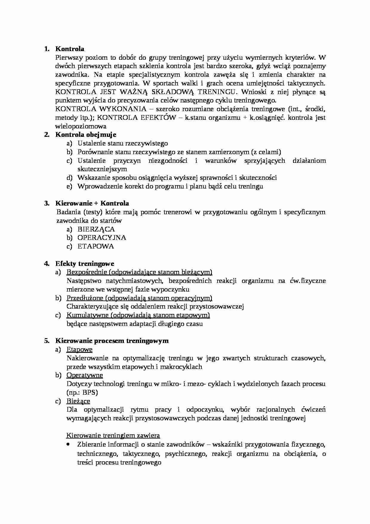 Kontrola - pojęcie i zakres - strona 1