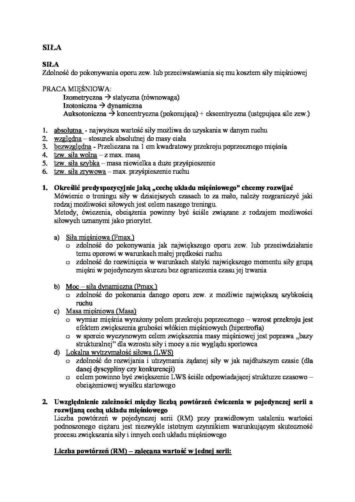 Siła i praca mięśniowa - strona 1