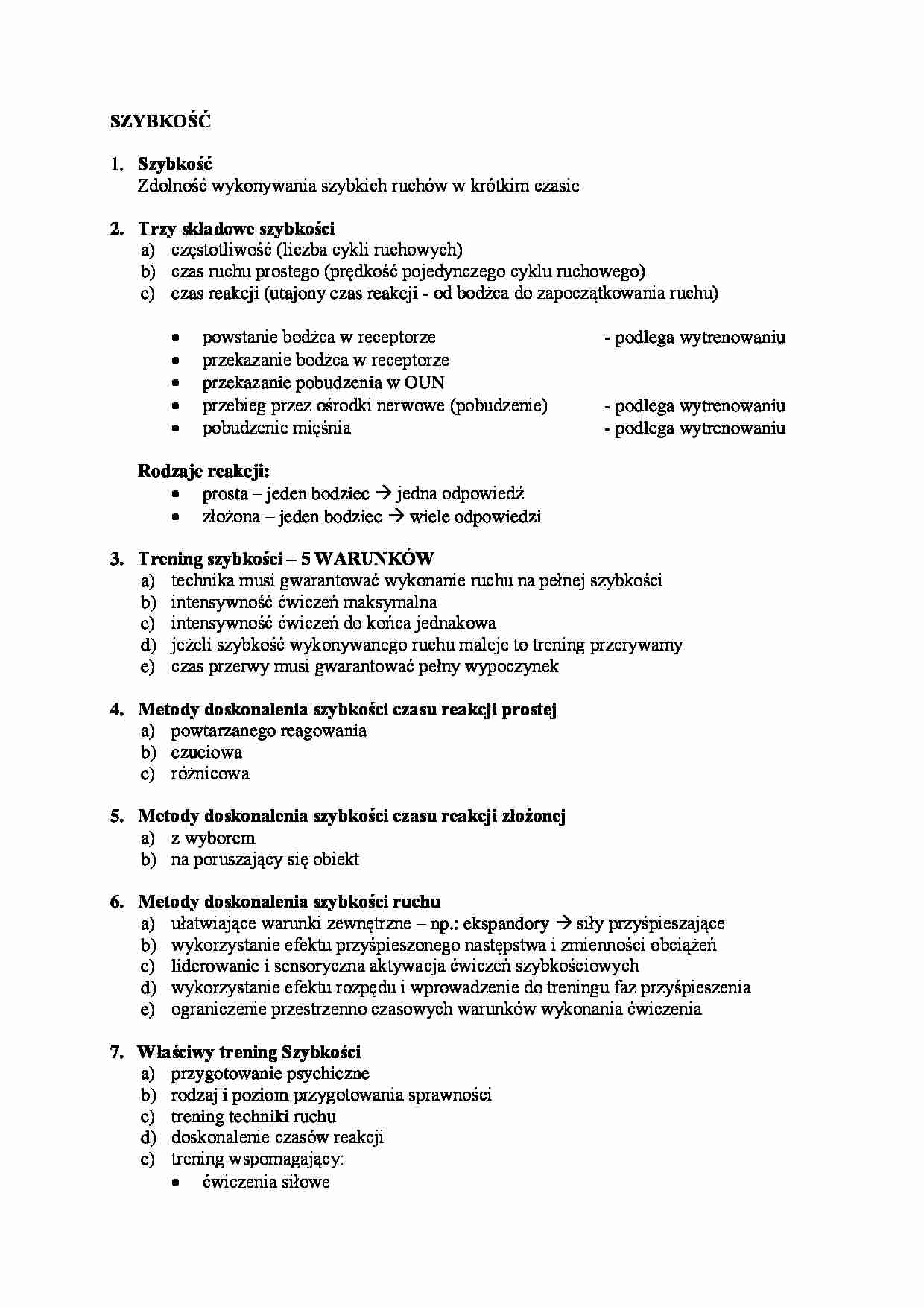 Trzy składowe szybkości - strona 1