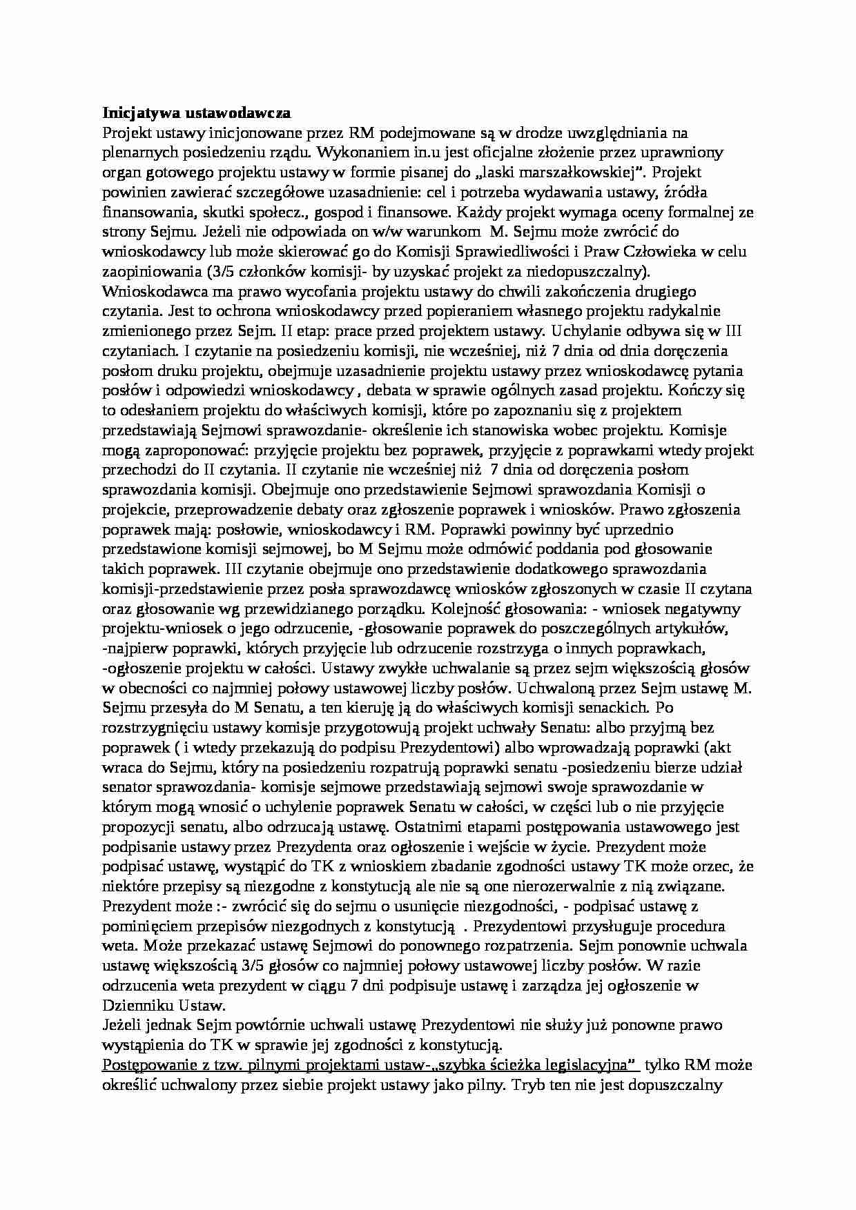 Inicjatywa ustawodawcza - strona 1