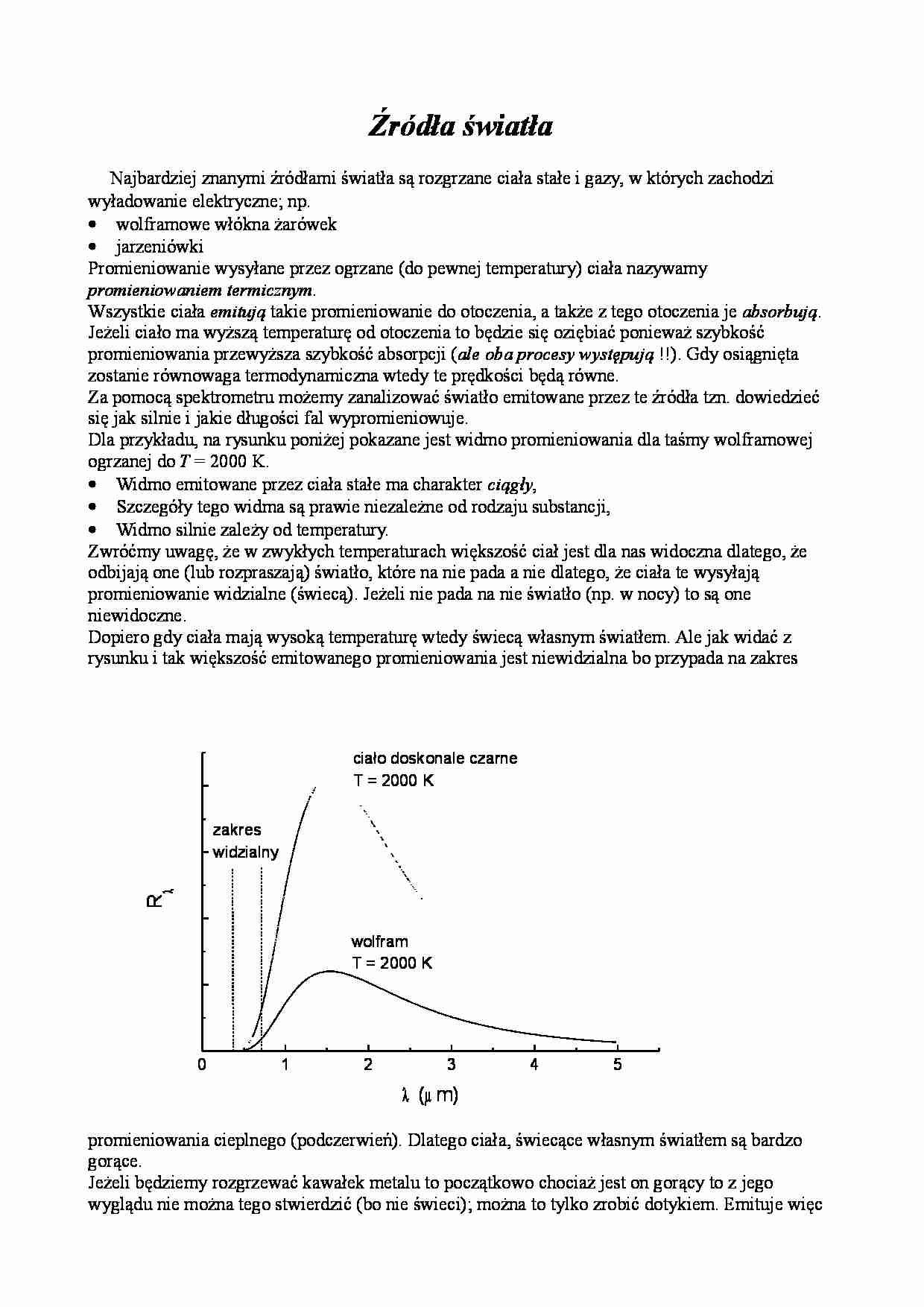 Fizyka - źródła światła - strona 1
