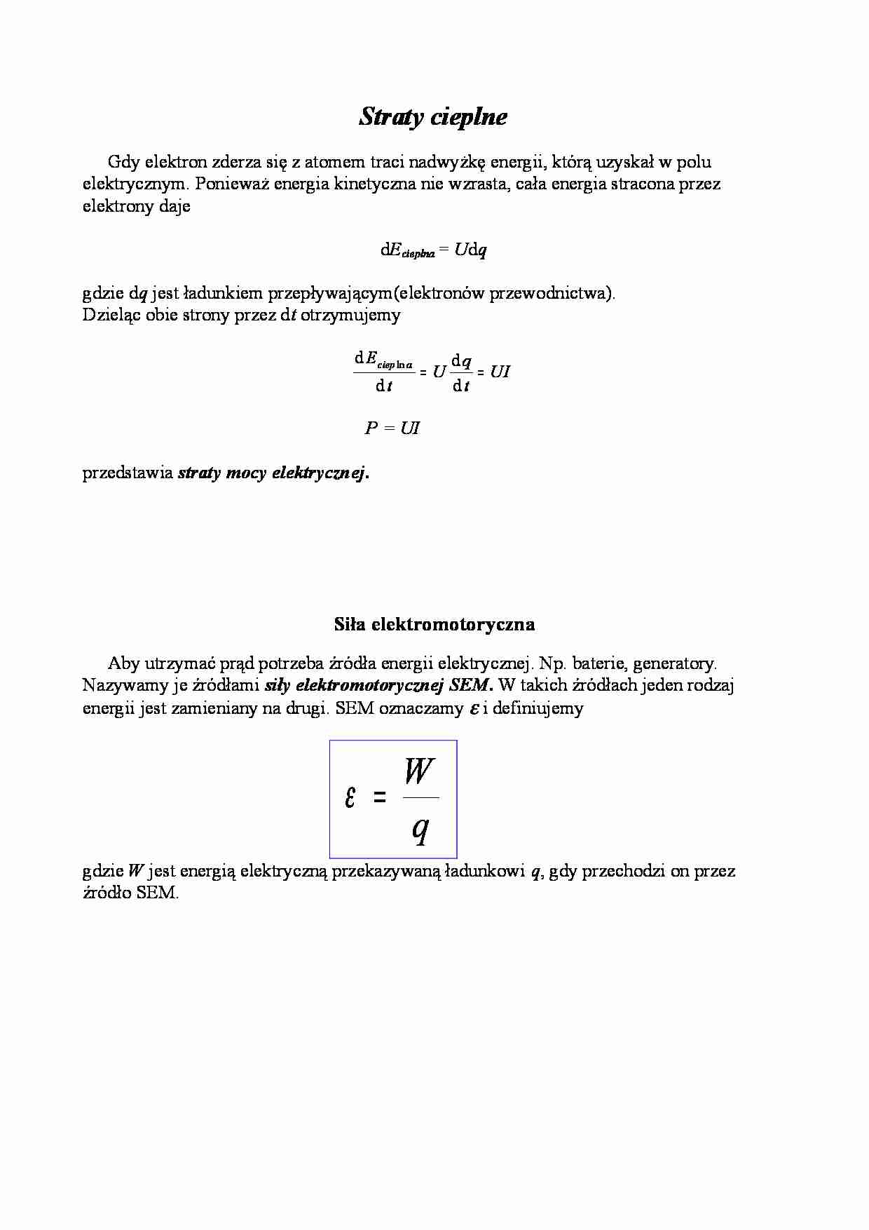 Straty energii elektrycznej - strona 1