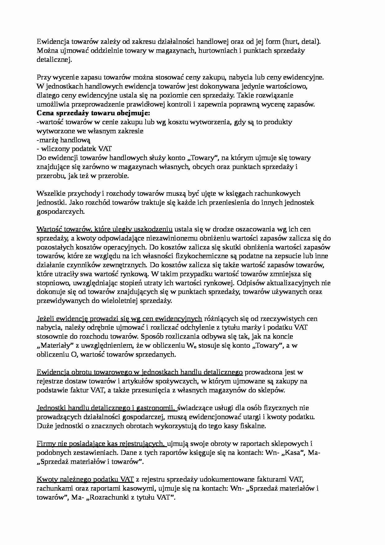 Ewidencja towarów - strona 1