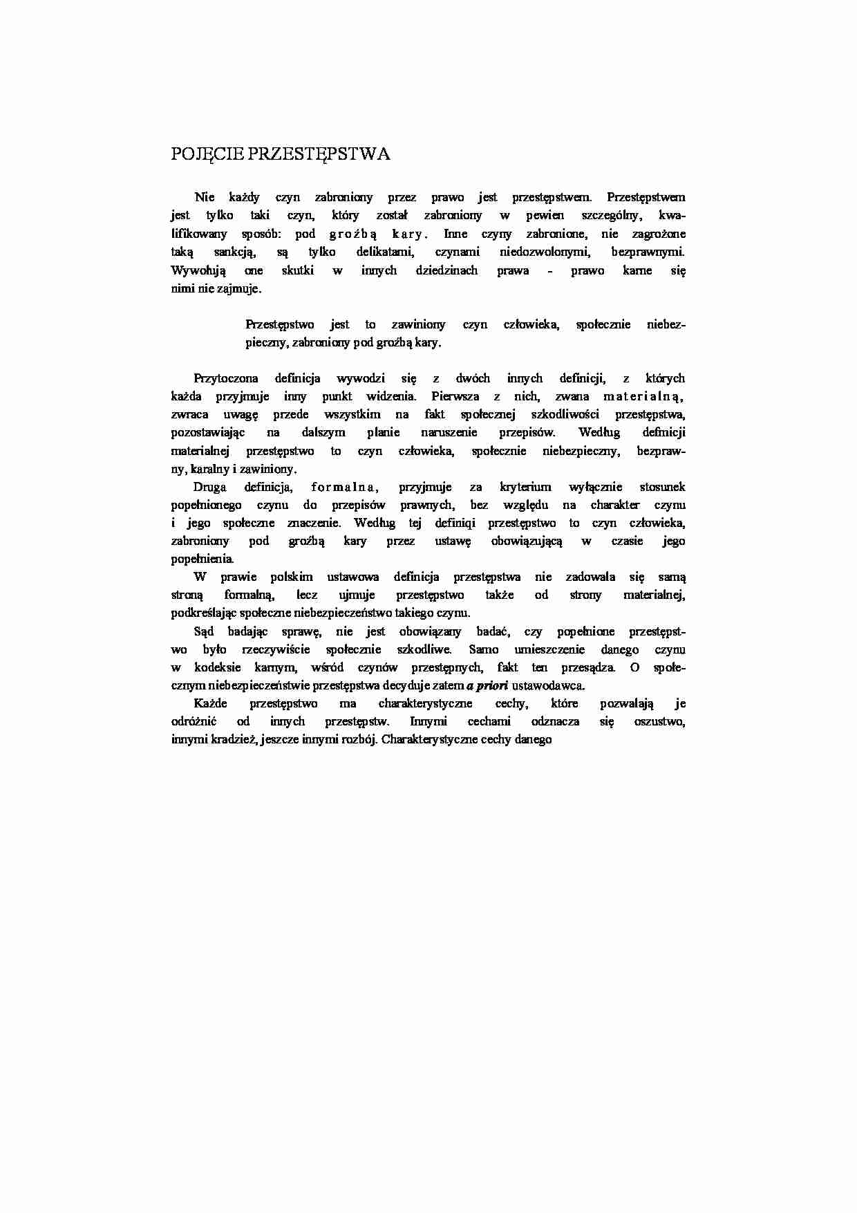 Pojęcie przestępstwa - strona 1