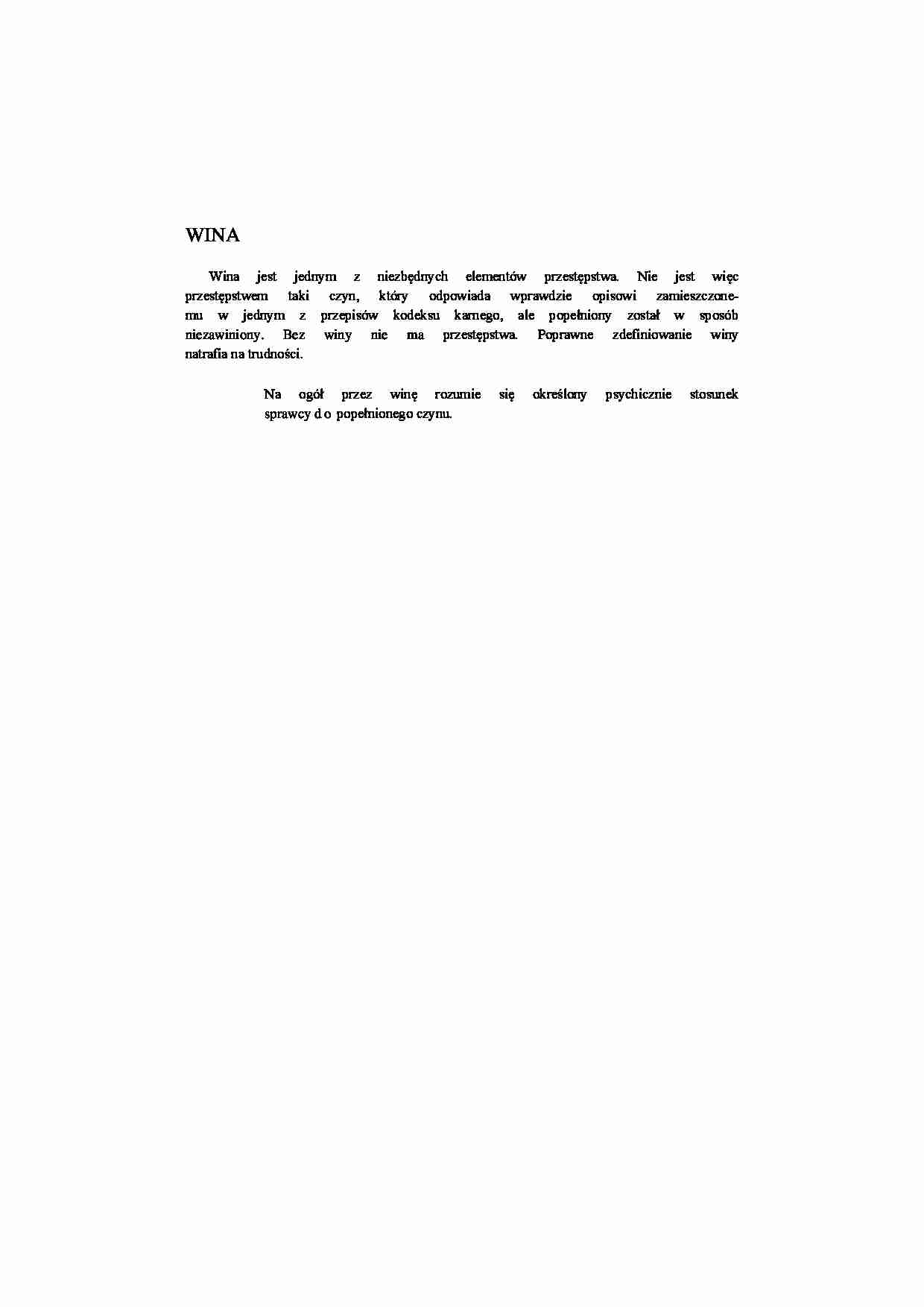 Wina - definicja winy - strona 1