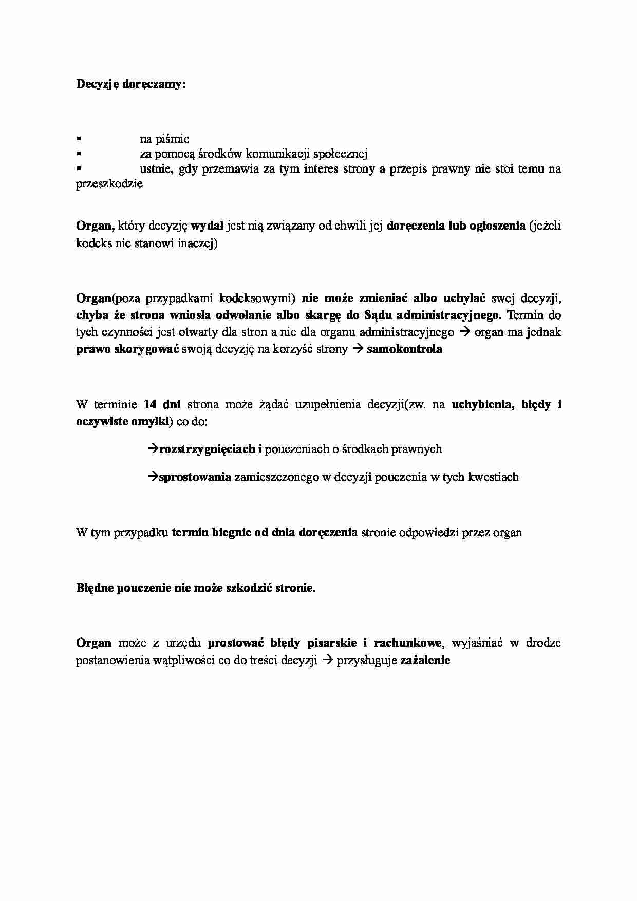 Sposoby doręczania decyzji - strona 1