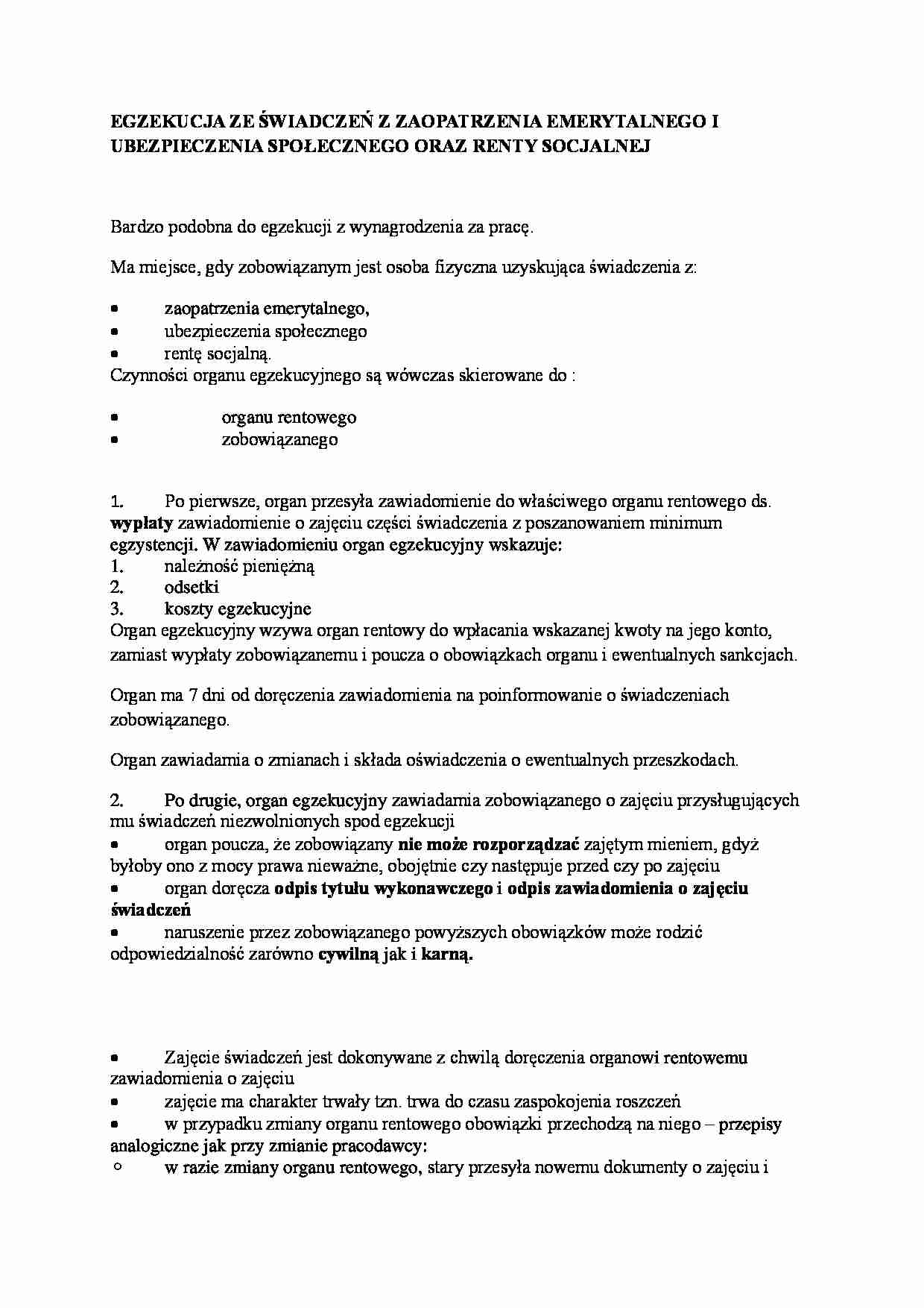 Egzekucja ze świadczeń z emerytury - strona 1