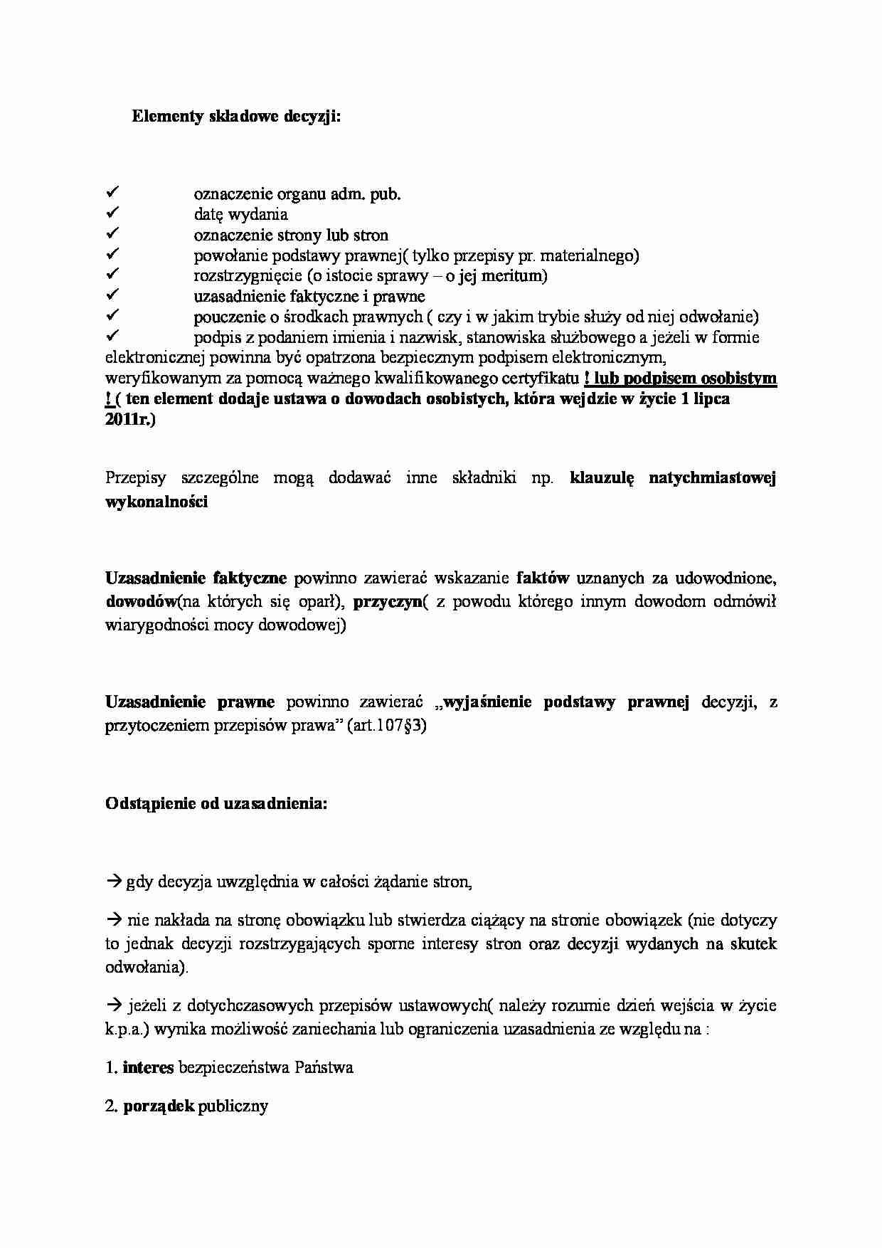 Elementy składowe decyzji - strona 1