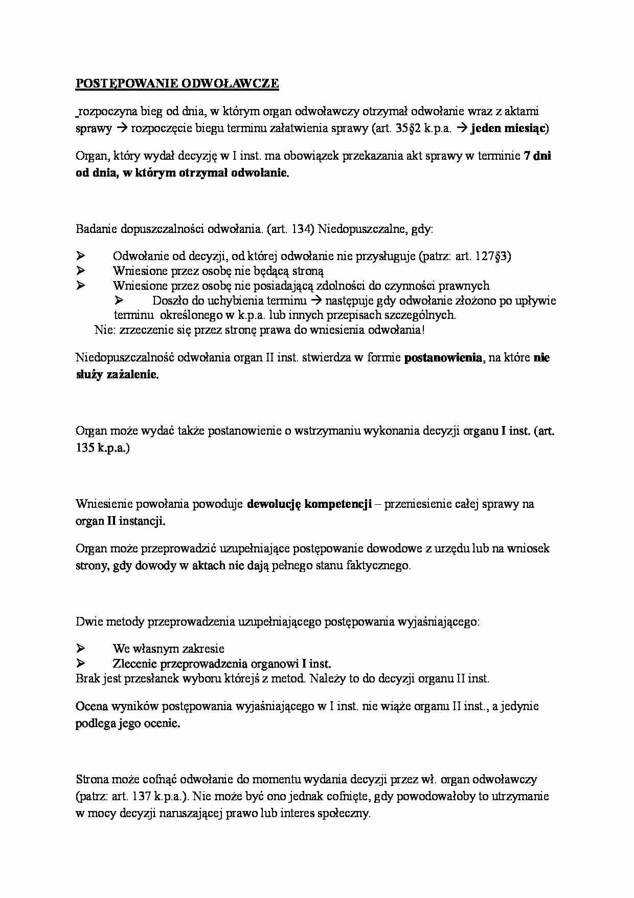 Postępowania odwoławcze 1 - strona 1