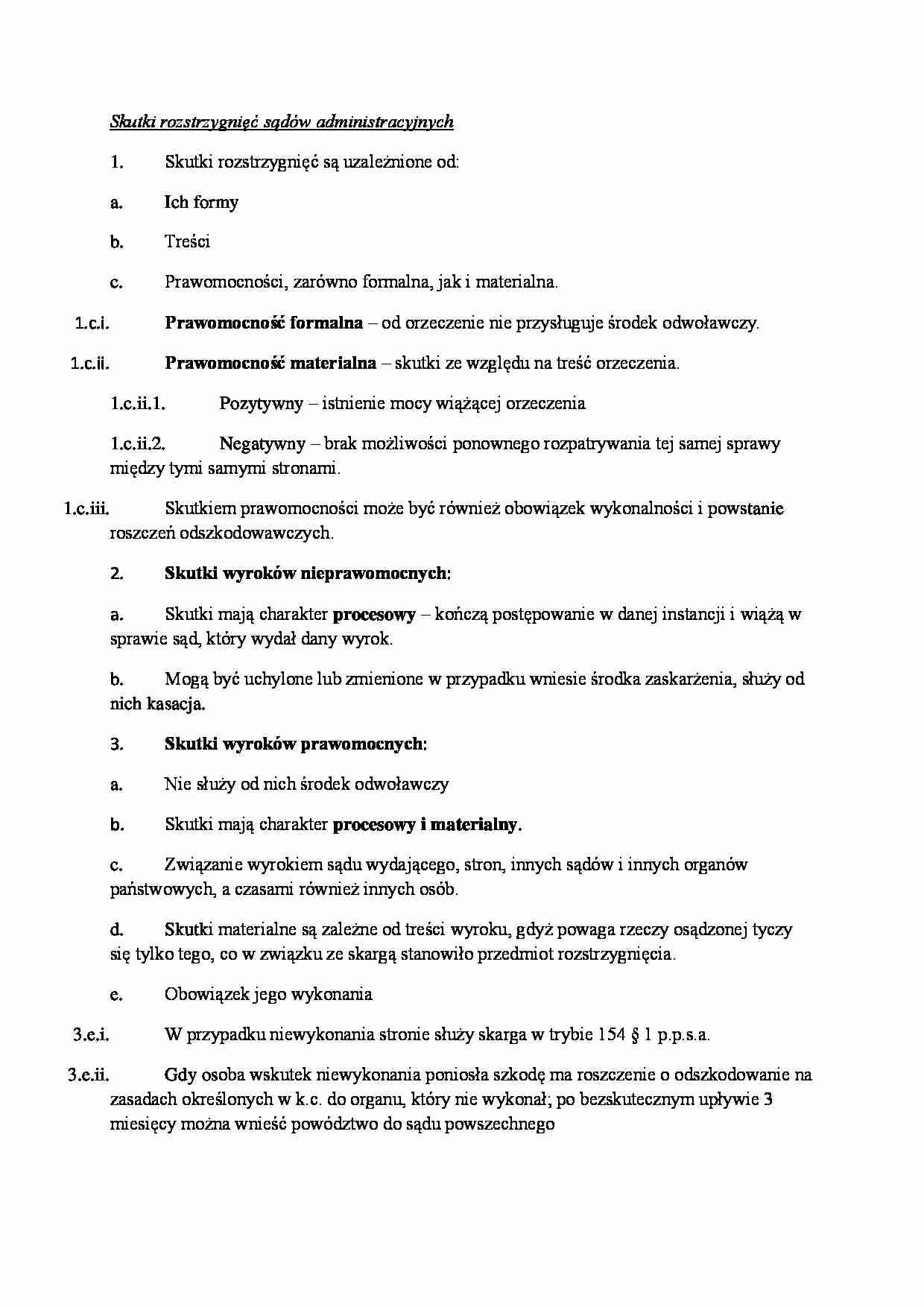 Skutki rozstrzygnięć sądw administracyjnych - strona 1