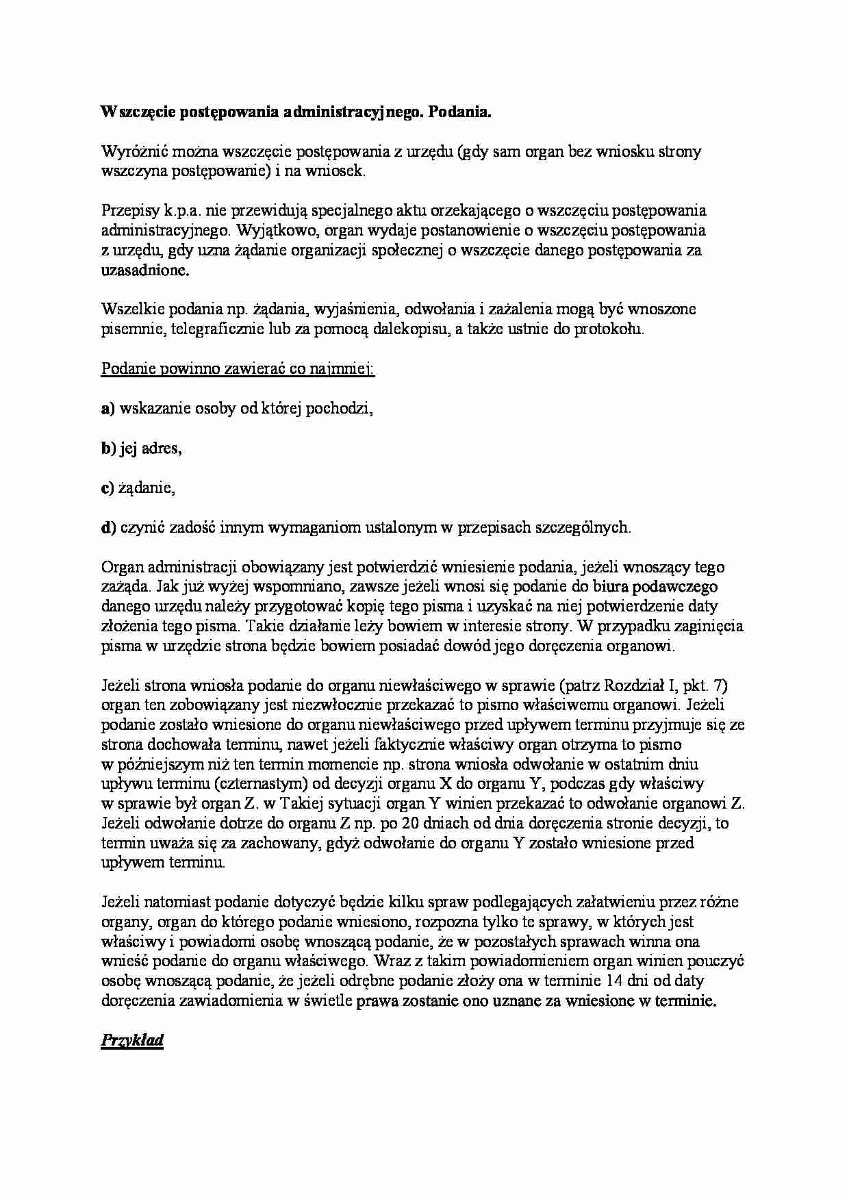 Postępowanie administracyjne - wykład 6 - strona 1
