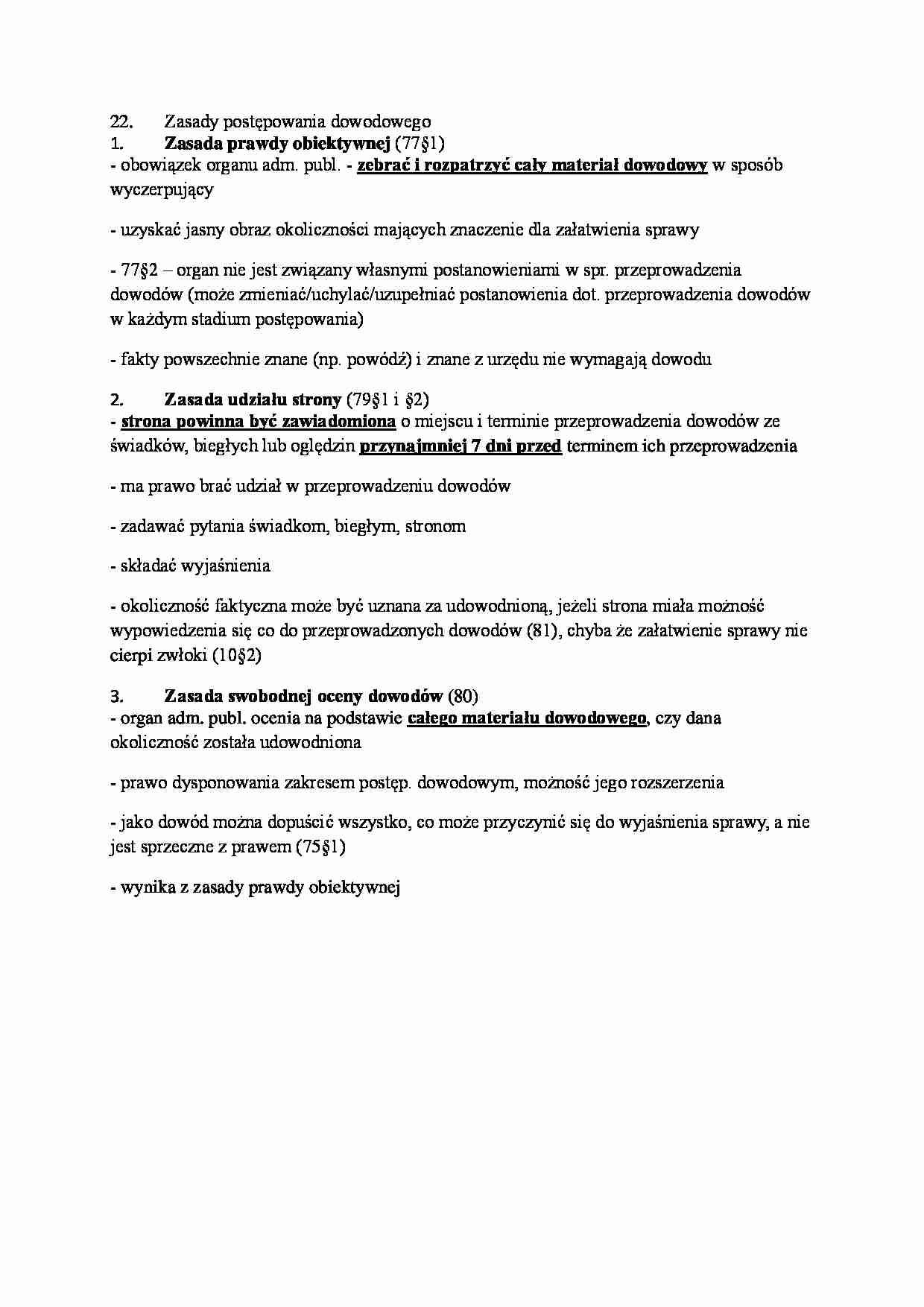 Zasady postępowania dowodowego - strona 1