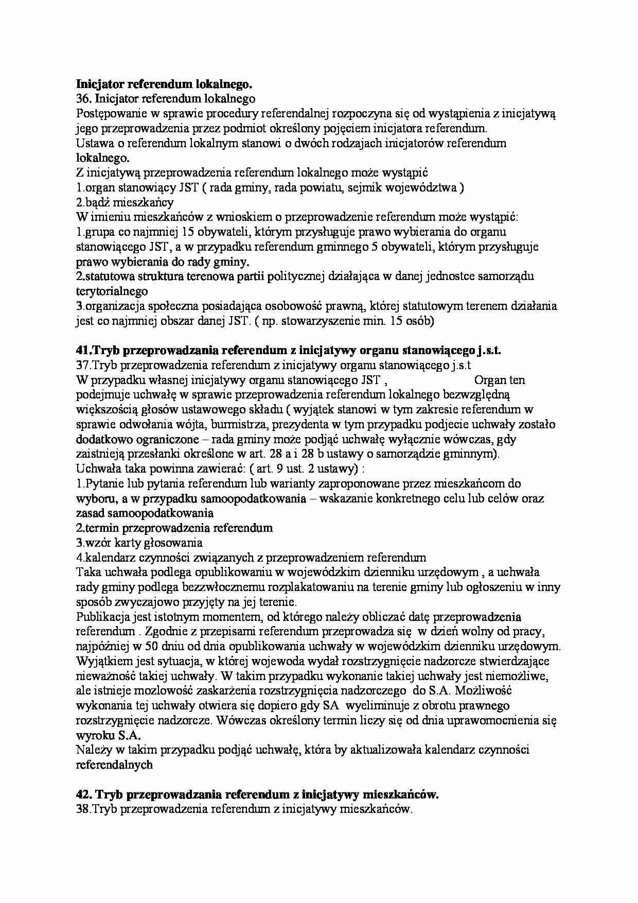 Tryb przeprowadzania referendum - strona 1