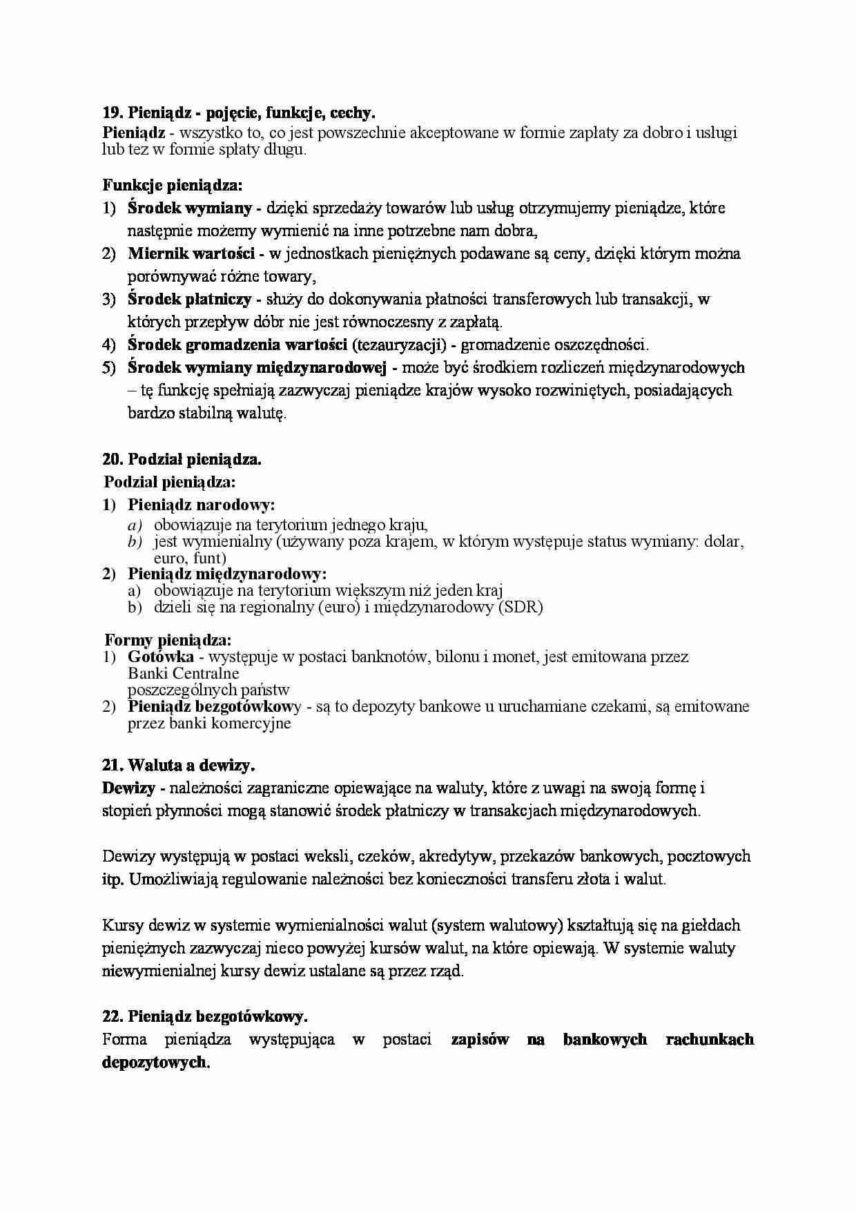 Opracowanie zagadnień z ekonomii 5 - strona 1