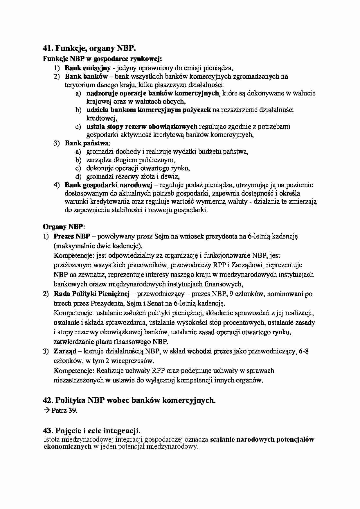 Opracowanie zagadnień z ekonomii 9 - strona 1