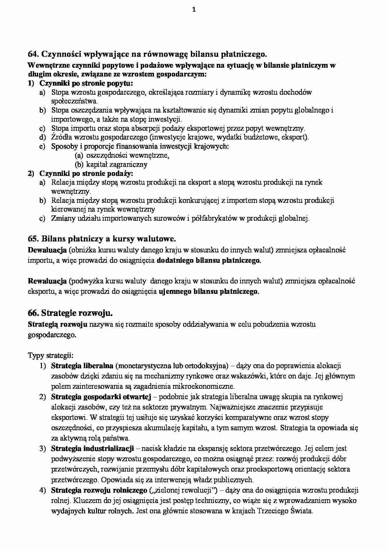 Opracowanie zagadnień z ekonomii 14 - strona 1