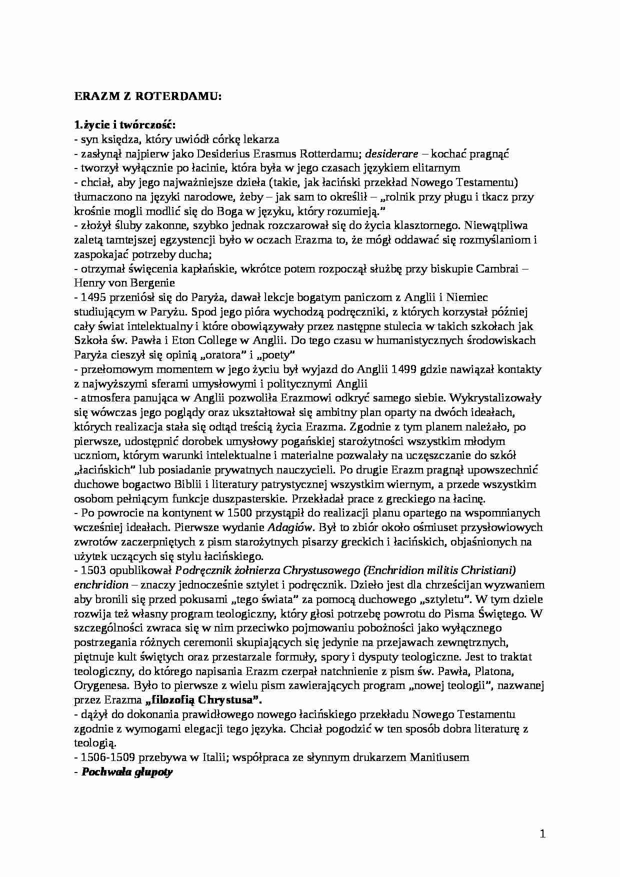 Erazm z Roterdamu - strona 1