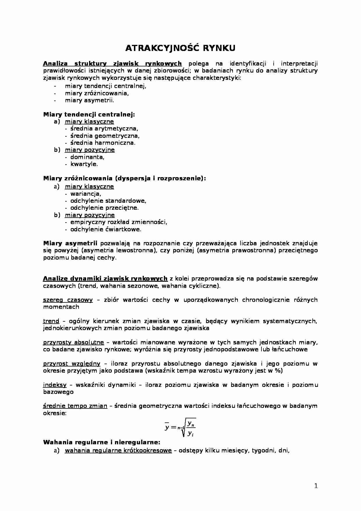Atrakcyjność rynku - strona 1