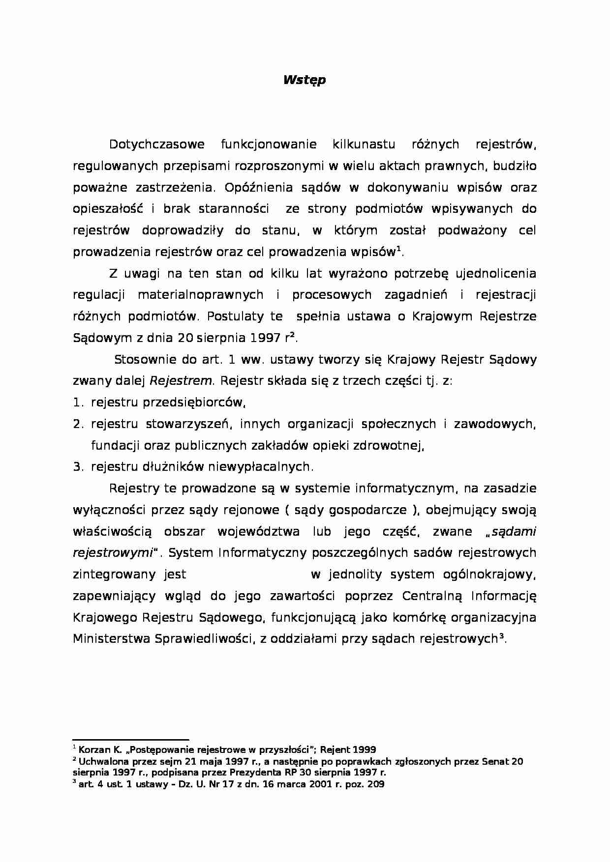 Krajowy rejestr sądowy - strona 1