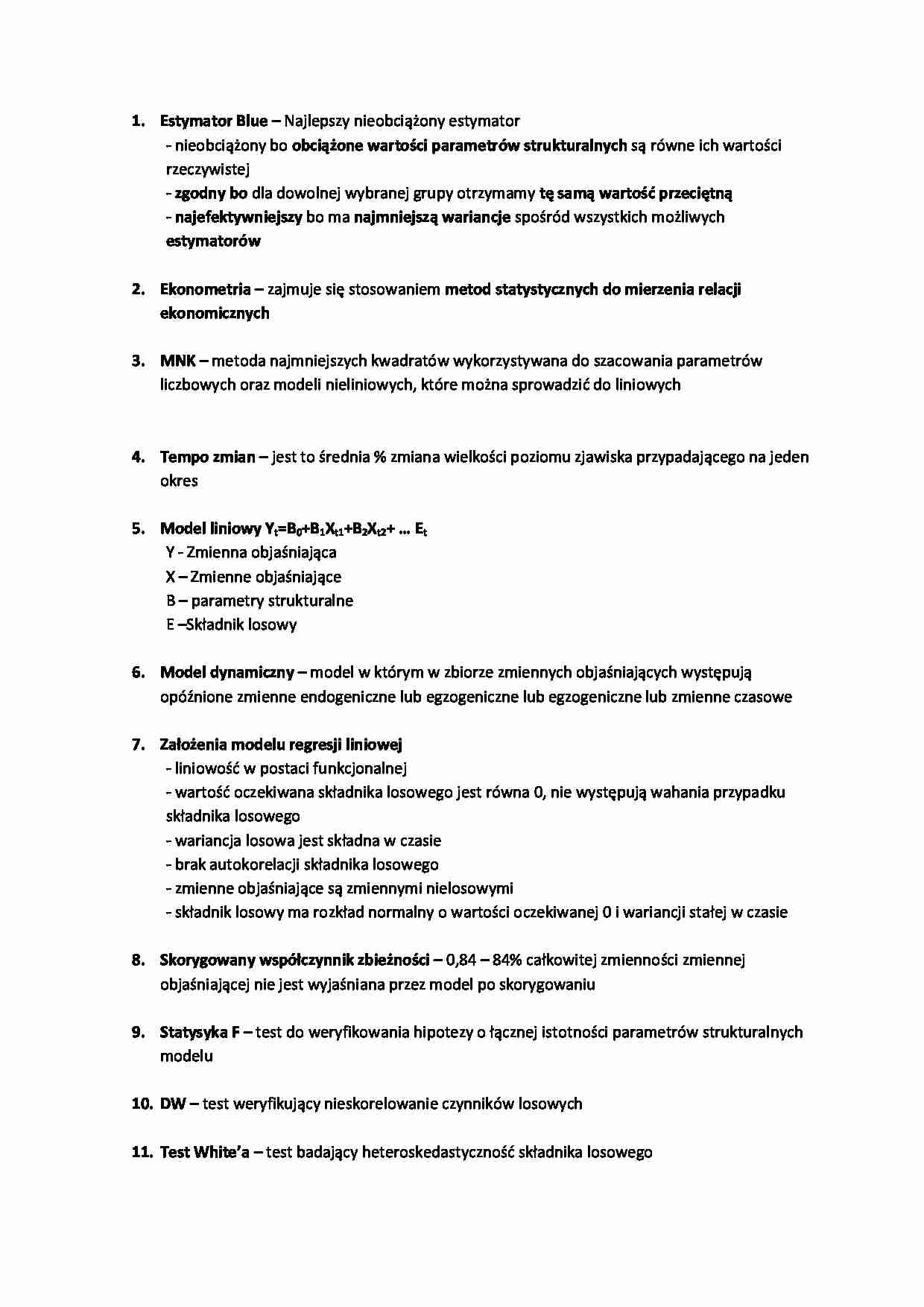 Ekonometria-pojęcia - strona 1