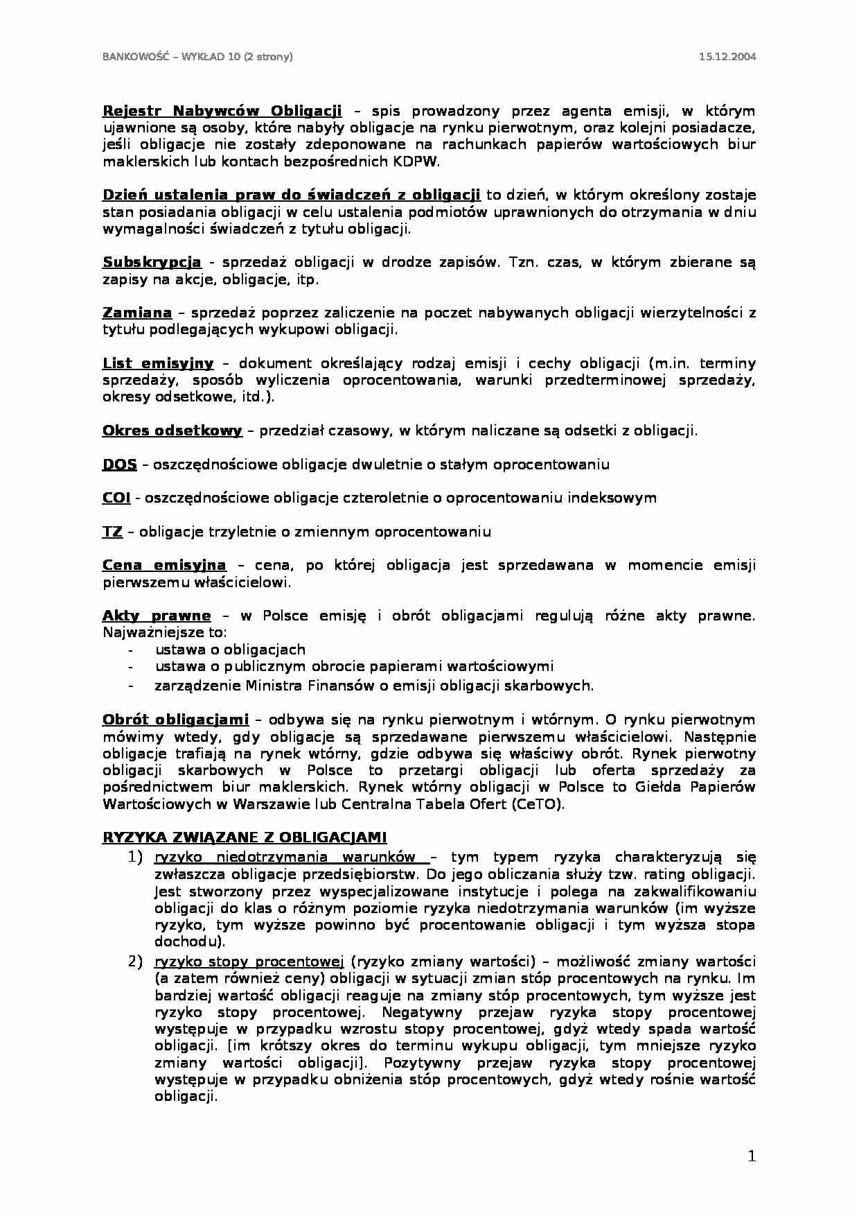 Obligacje-opracowanie - strona 1