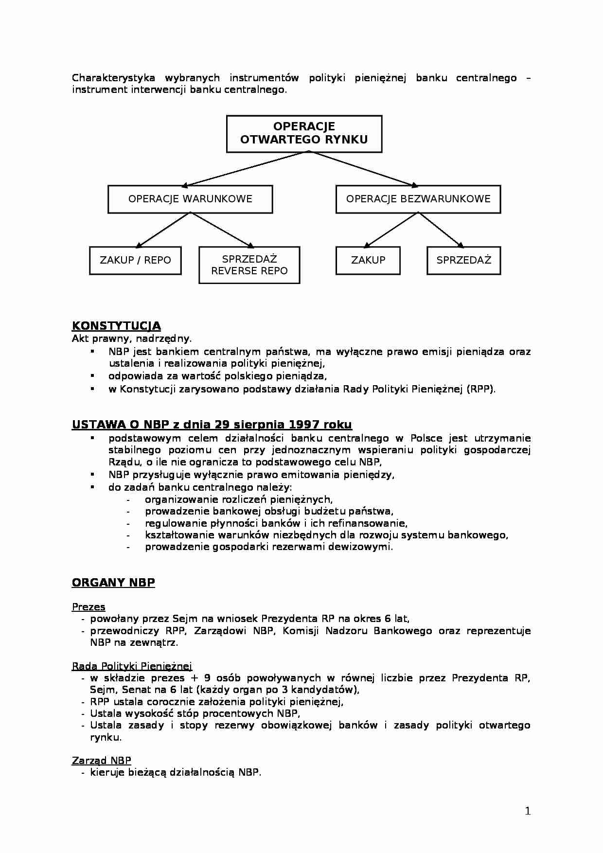 Operacje rynku - strona 1