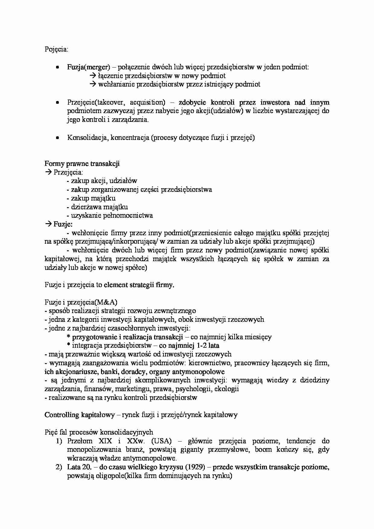 Pojęcie fuzji - strona 1