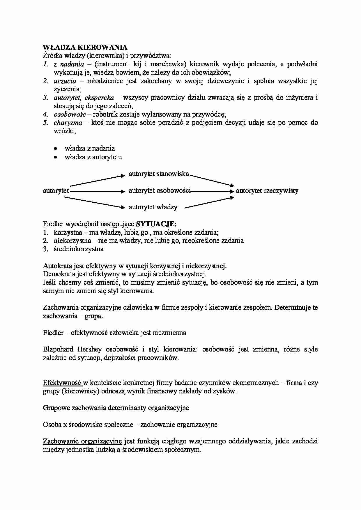 Władza kierowania - strona 1