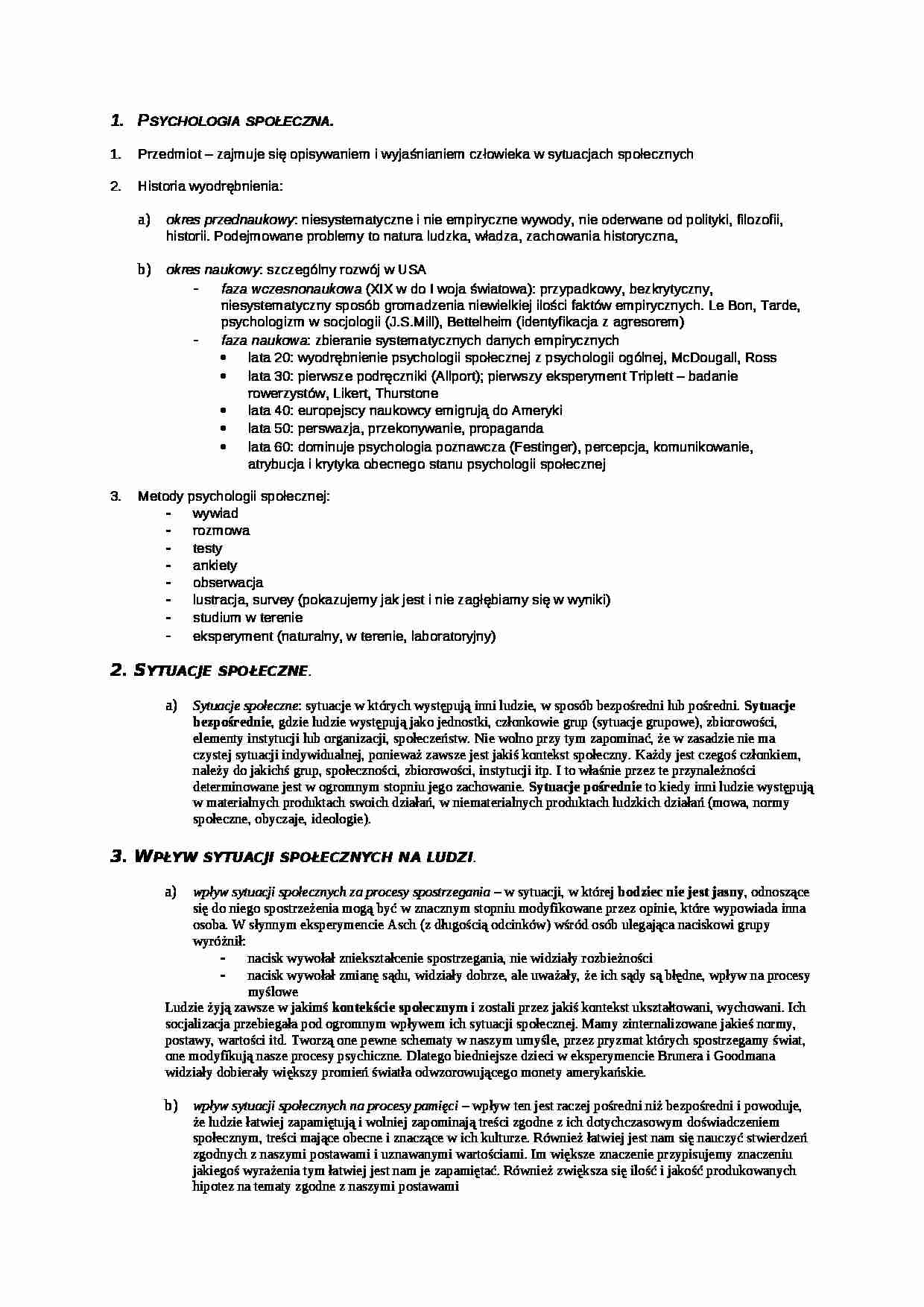 Psychologia społeczna-zaliczenie - strona 1