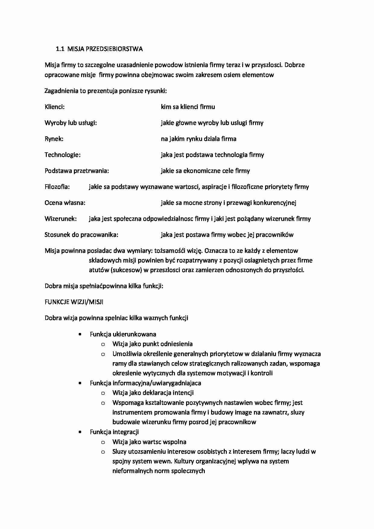 Misja przesiebiorstawa - strona 1