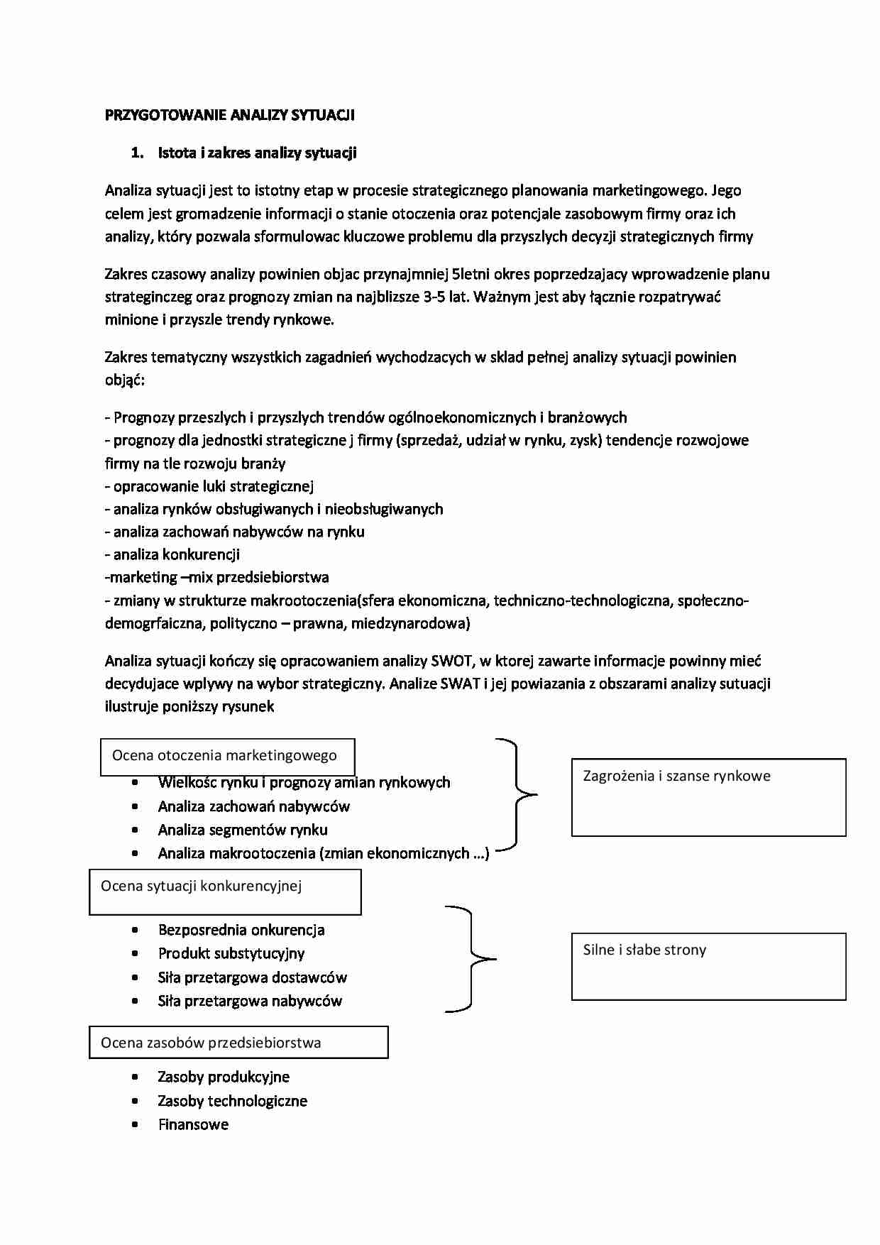 Przygotowanie analizy sytuacji - strona 1