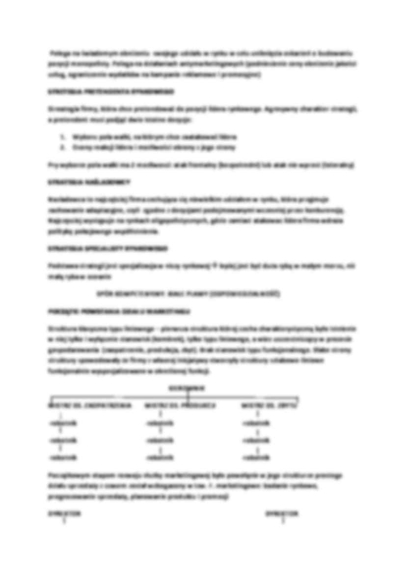 Strategie ogólne:  lidera kosztowego, wyróżniania produktu (oferty), strategia koncentracji (niszy rynkowej) - strona 3