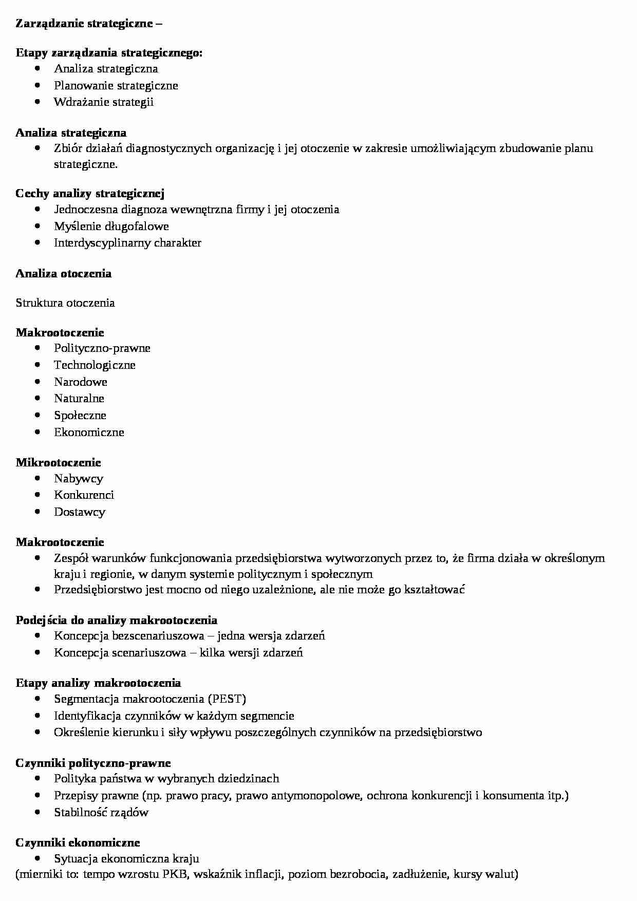 Analiza otoczenia - strona 1