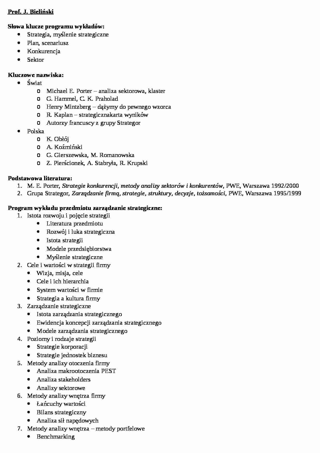 Zarządzanie strategiczne-wstęp - strona 1