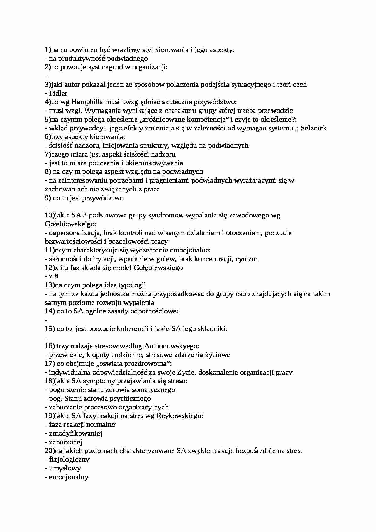 Psychologia pracy-pytania z kololwium - strona 1