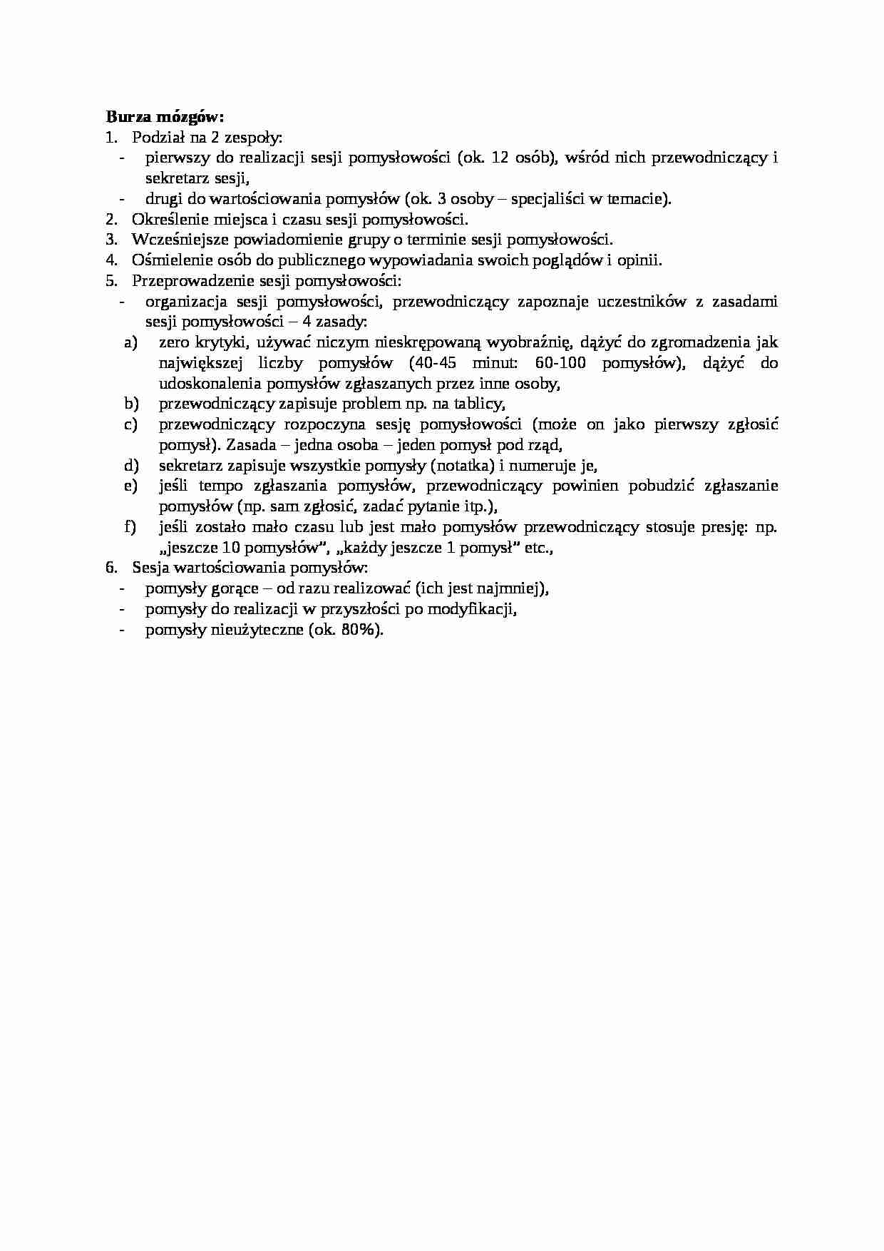 Metody organizacji i zarządzania - materiały - strona 1