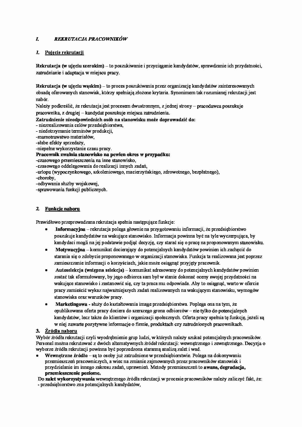 Rekrutacja pracowników-pojęcie - strona 1