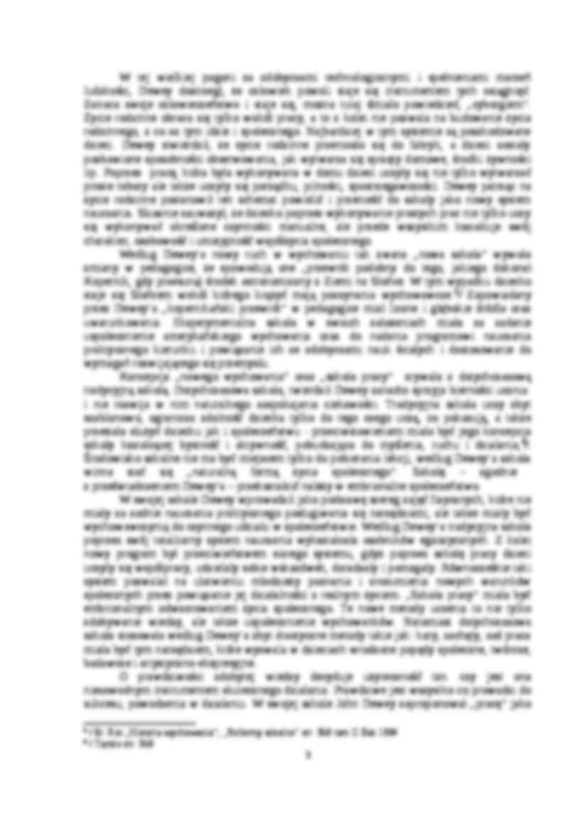 John Dewey - Twórca nowego kierunku w pedagogice i szkoła pracy - strona 3