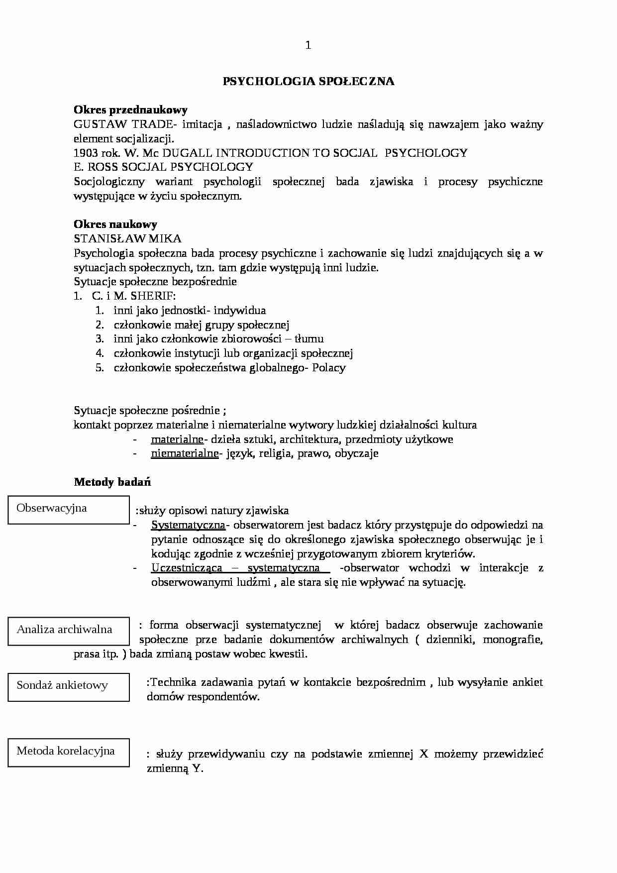 Psychologia społeczna - Koncepcje empatii i altruizmu - strona 1