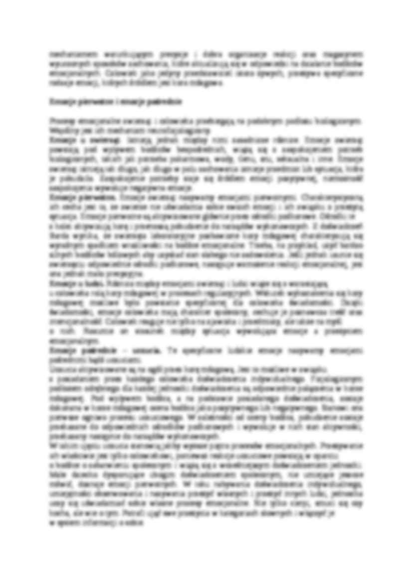 Emocje i procesy emocjonalne - Cechy procesów emocjonalnych - strona 3