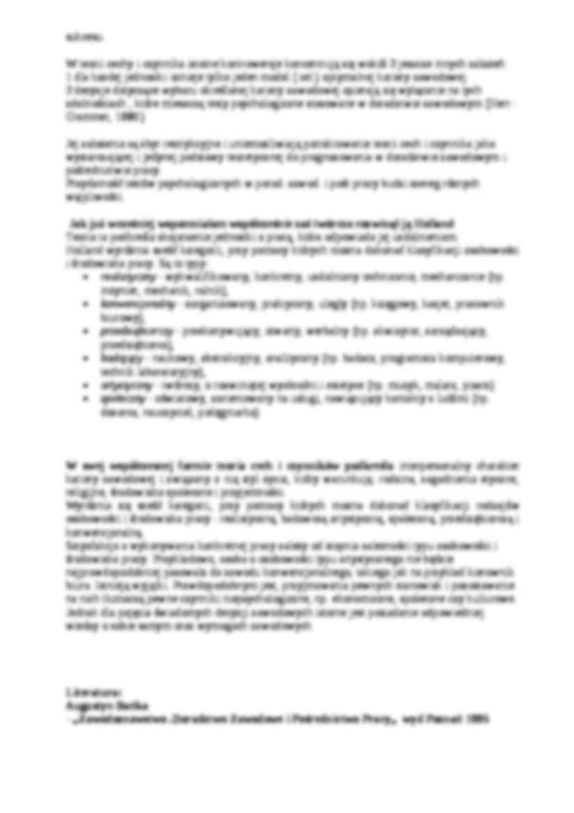 Teoria cech i czynnika-jedna z teorii zawodowych człowiek - strona 2