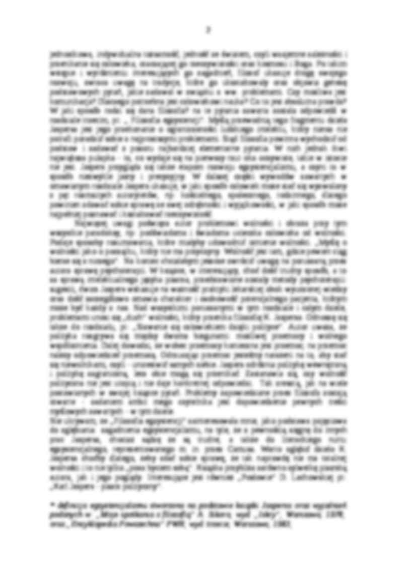 Karl Jaspers - „Filozofia egzystencji” - recenzja - strona 2